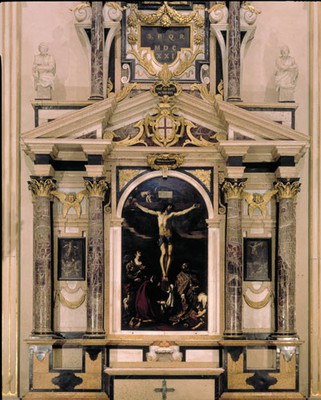 The Basilica of the Madonna della Ghiara - Guercino's Crucifix with The Virgin, Mary Magdalena, St John the Evangelist and St Prospero