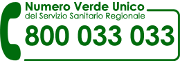 Numero Verde Servizio Sanitario Regionale 800 033 033