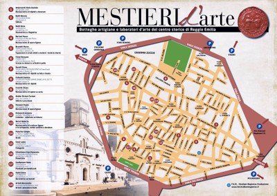 Mestieri d'arte, mappa dei luoghi
