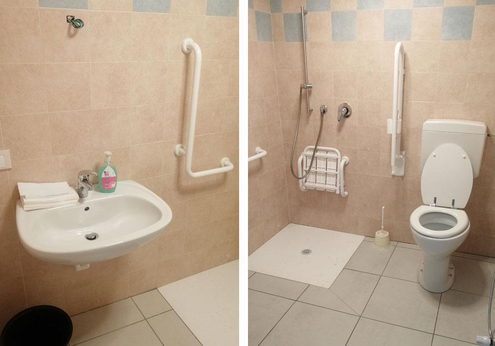 Lavabo e WC bagno Camerini per gli artisti