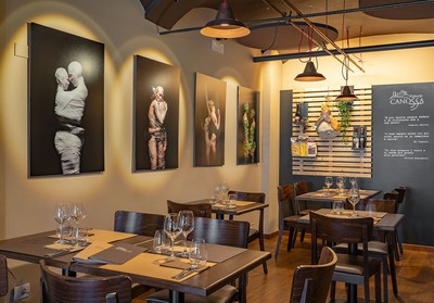 Bistrot Canossa, tavoli apparecchiati