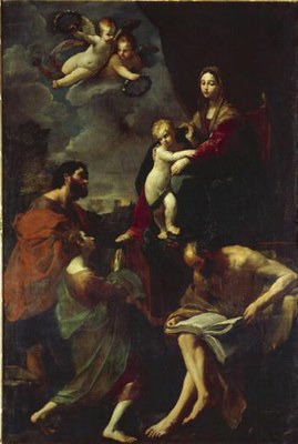 Guido Reni, Madonna in trono con tre Santi